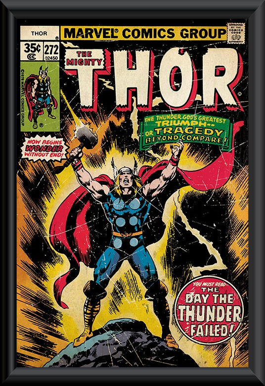 Thor Comic Cover framed poster Marvel Comics Movie